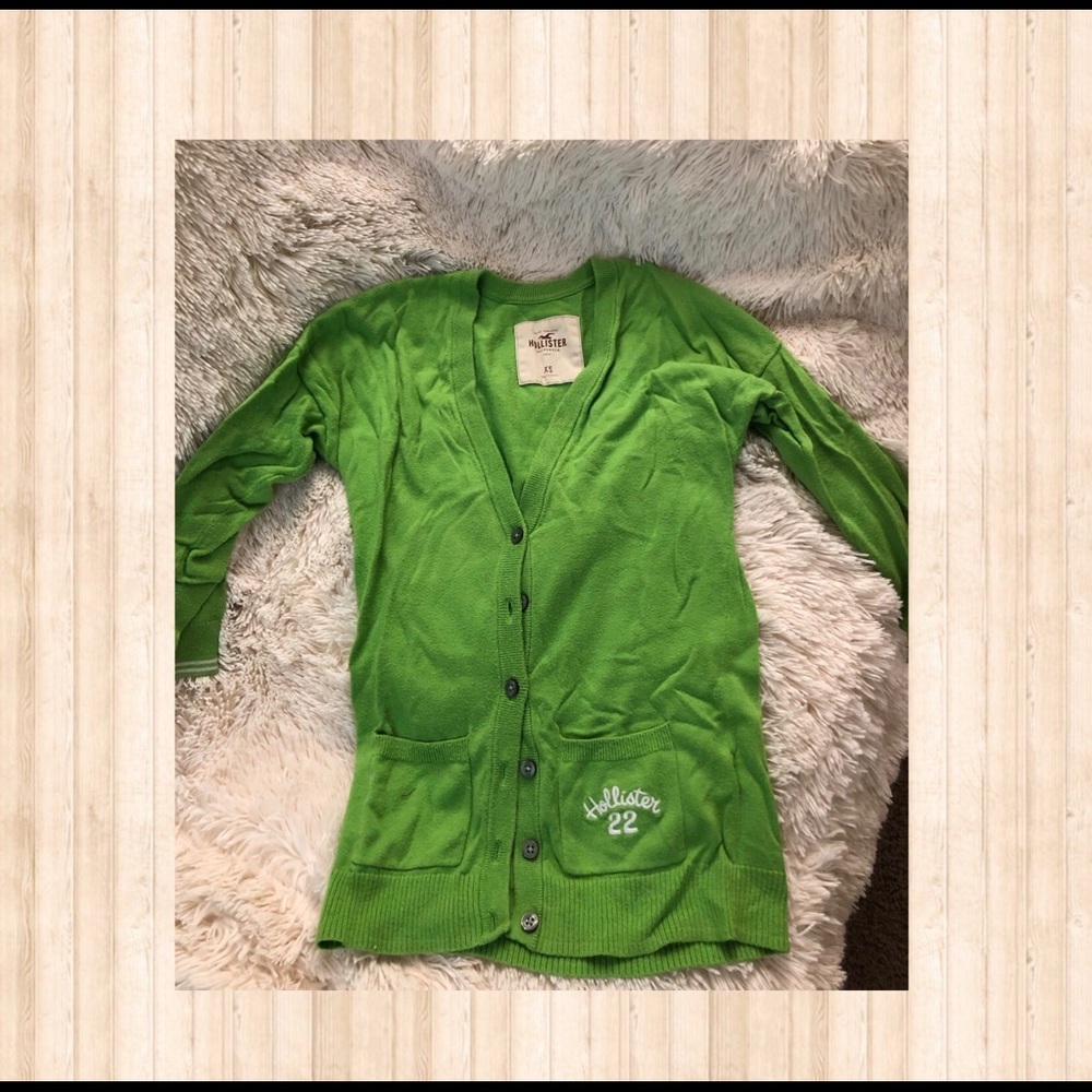 Hollister Girl’s Lime Green Cardigan Size XS